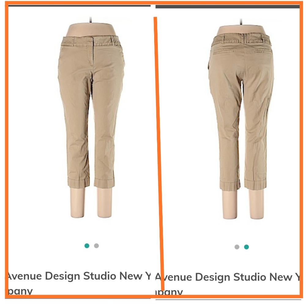 New York & Company Khaki Capri Pants Sz 8